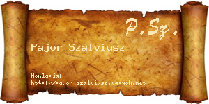 Pajor Szalviusz névjegykártya